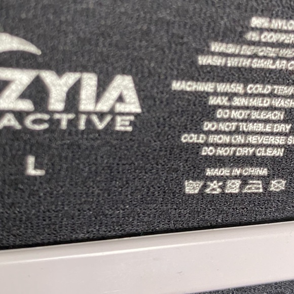 Zyia fog performance 1/4 quarter zip pullover top Black Large - Picture 3 of 7